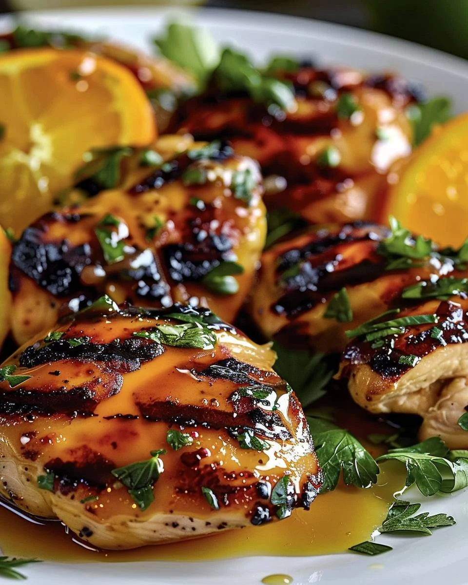 Delicious Grilled Citrus Chicken with Glaze Recipe finished dish