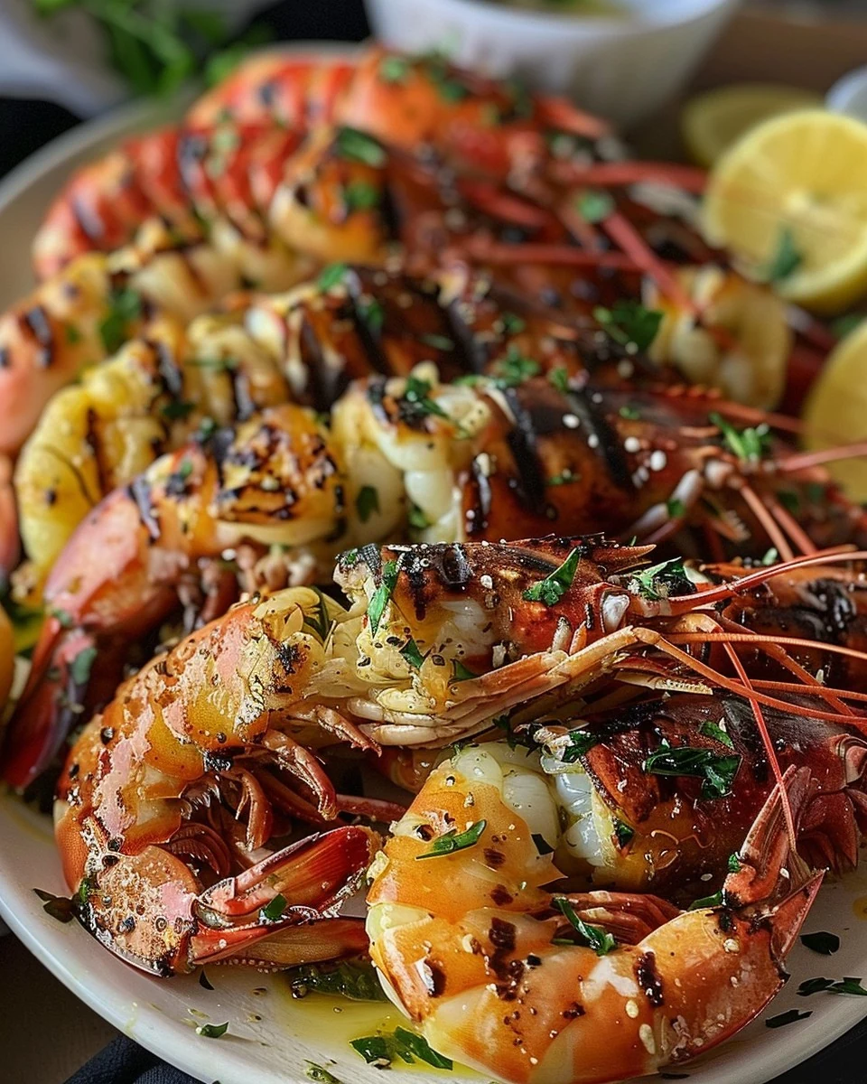 Delicious Grilled Lobster and Shrimp Recipe finished dish