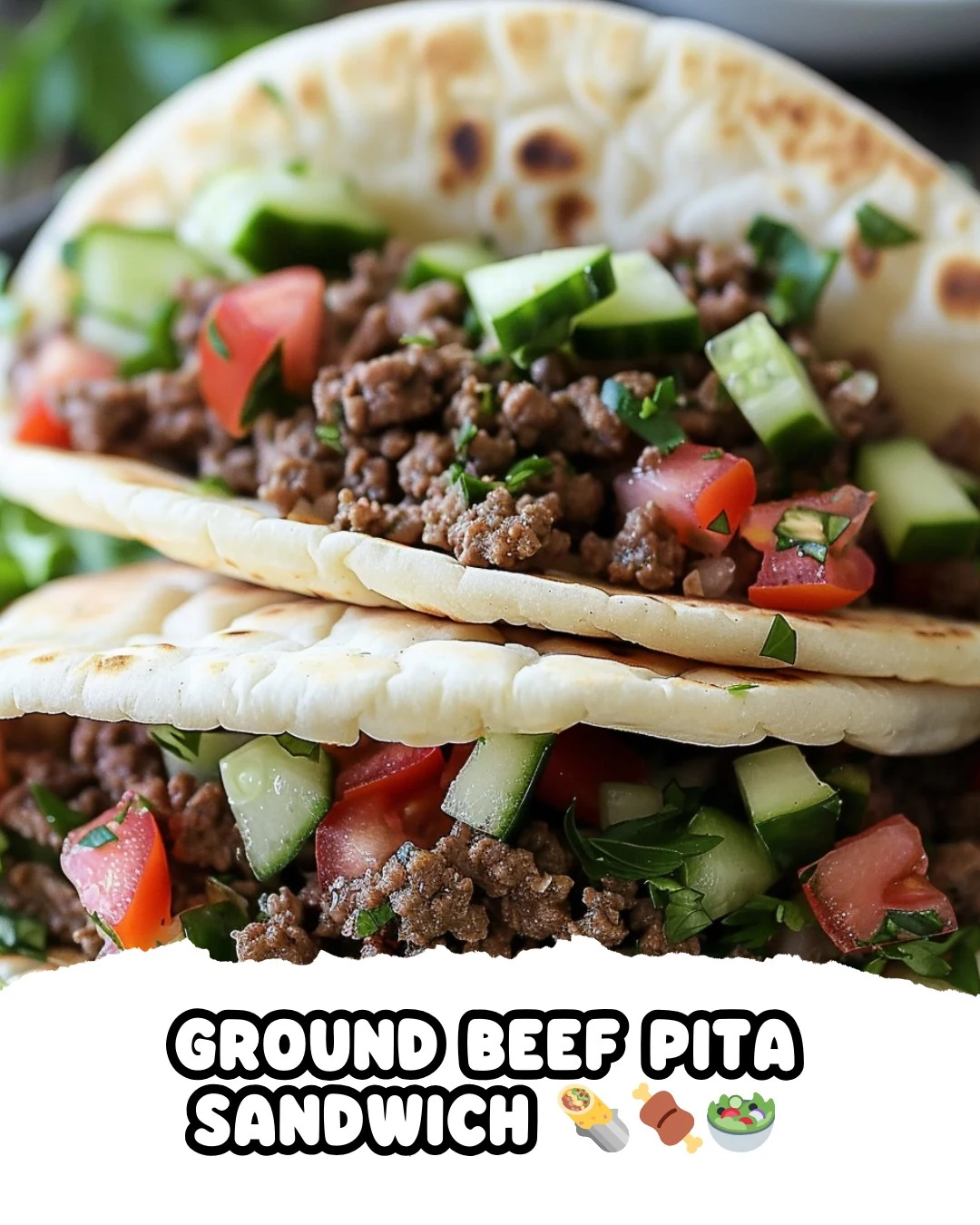 Delicious Ground Beef Pita Sandwich Recipe finished dish