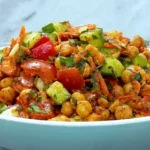 Delicious High Protein Chickpea Salad Recipe finished dish