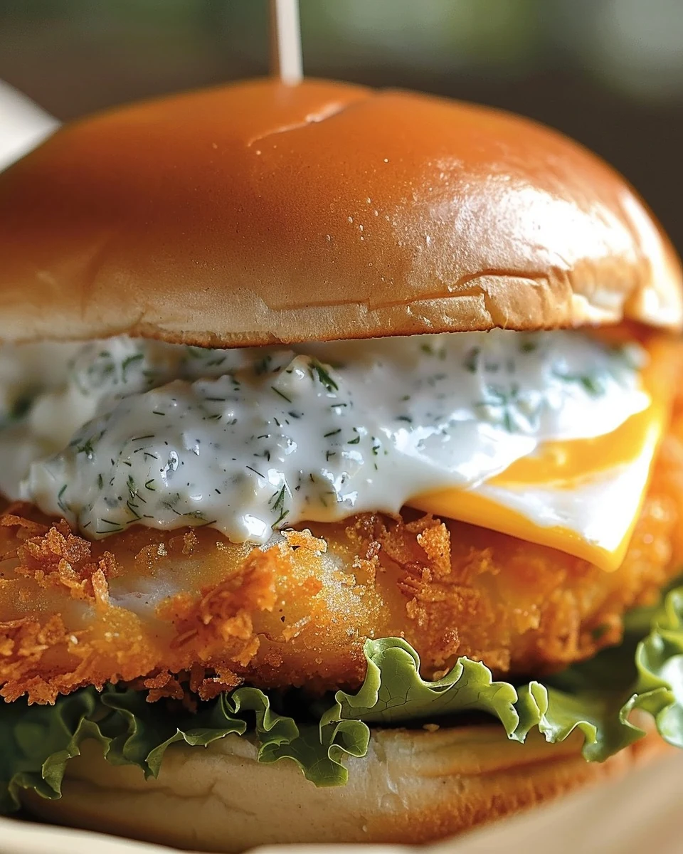 Delicious Homemade Filet-O-Fish Burger Recipe finished dish