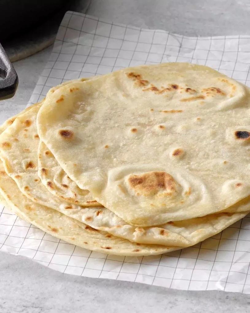 Delicious Homemade Flour Tortillas Recipe in 25 Minutes finished dish