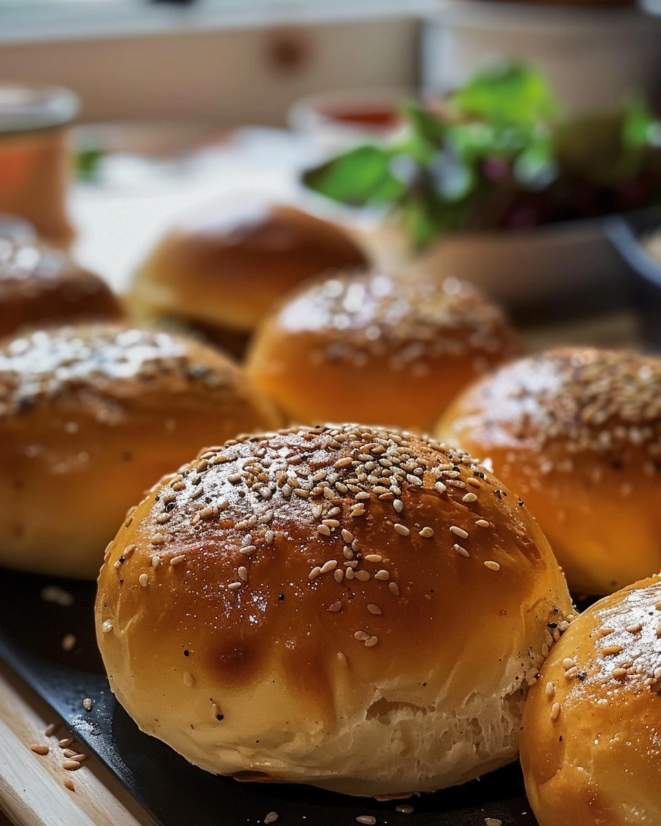 Delicious Homemade Hamburger Buns Recipe finished dish