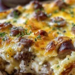 Delicious Homemade Recipe for a Hearty Breakfast Casserole finished dish