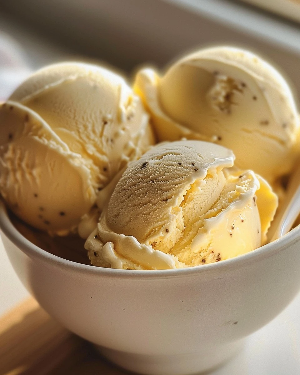 Delicious Homemade Vanilla Ice Cream Recipe finished dish