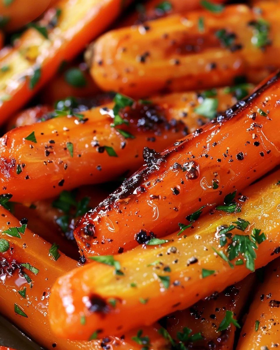 Delicious Honey Garlic Butter Roasted Carrots Recipe