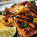 Delicious Honey Pineapple Salmon Recipe finished dish