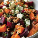 Delicious Honeyed Beetroot Carrot Salad with Feta Hazelnuts Recipe finished dish