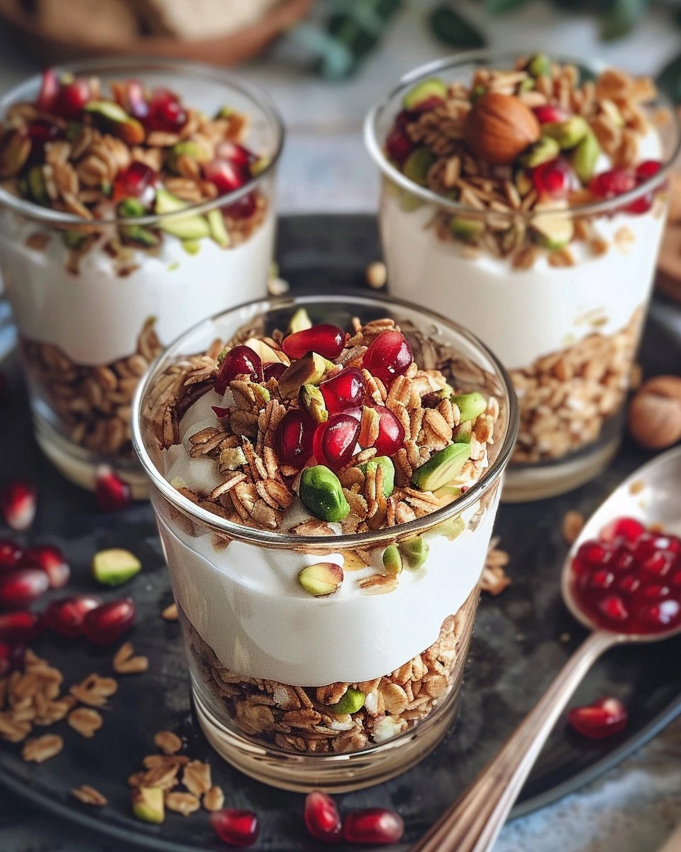 Delicious Honeyed Nut & Pomegranate Pots Recipe finished dish