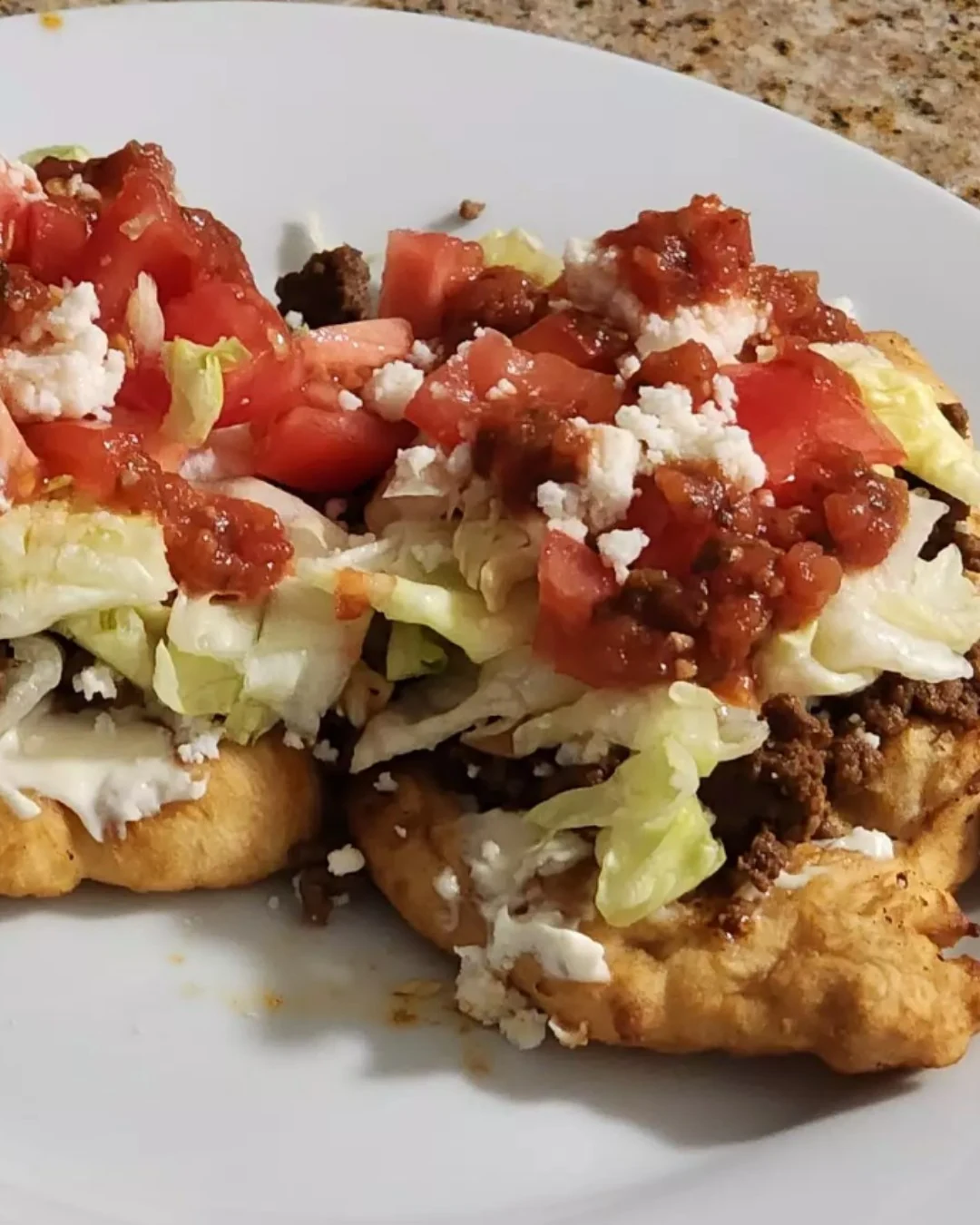 Delicious Indian Fry Bread Tacos Recipe finished dish