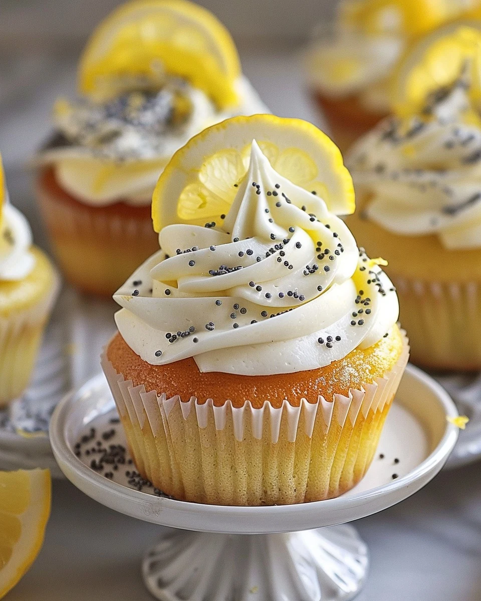 Delicious Irresistible Lemon Poppy Seed Cupcakes Recipe
