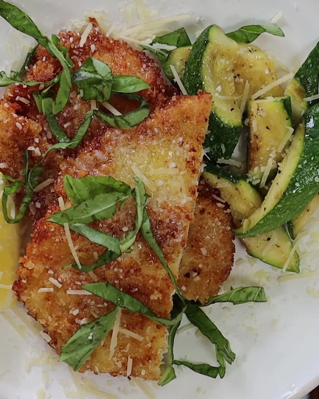 Delicious Italian Basil Chicken Cutlets Recipe finished dish