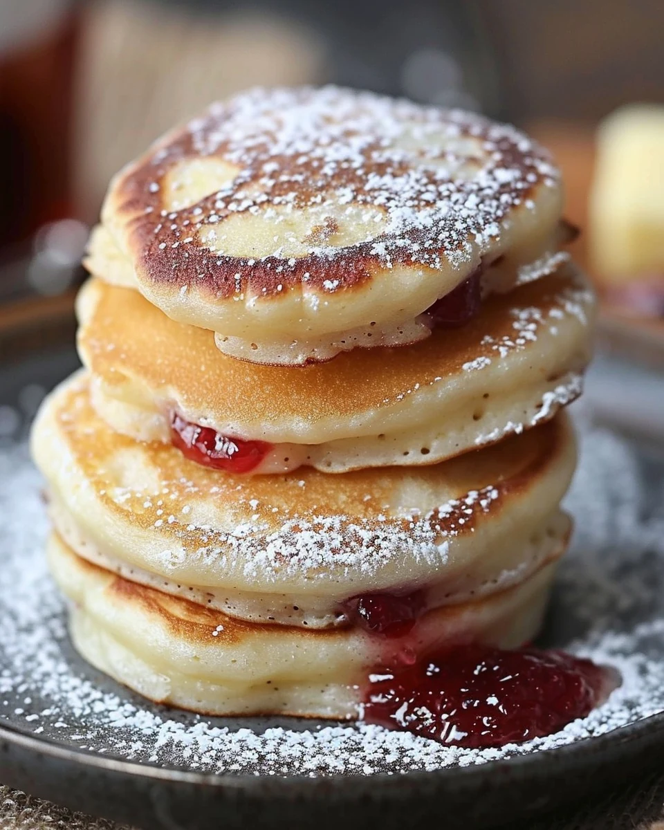 Delicious Jam Doughnut Pancakes Recipe