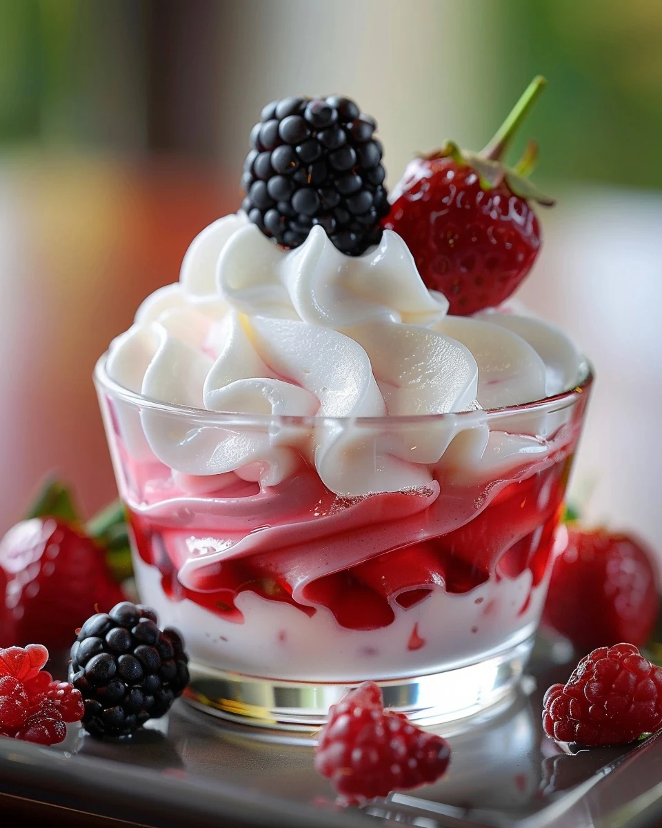 Delicious Jello Whipped Cream Dessert Recipe finished dish
