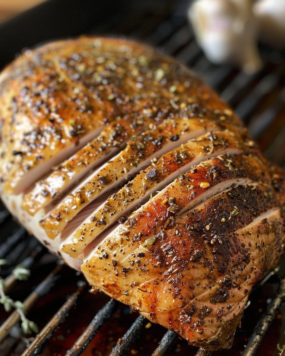 Delicious Juicy Smoked Turkey Breast Recipe finished dish