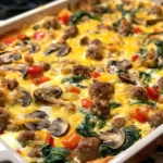 Delicious Loaded Breakfast Casserole Recipe finished dish