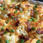 Delicious Loaded Cauliflower Casserole Recipe finished dish