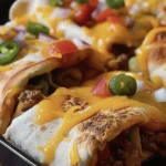 Delicious Loaded Cheesy Pocket Tacos Recipe finished dish