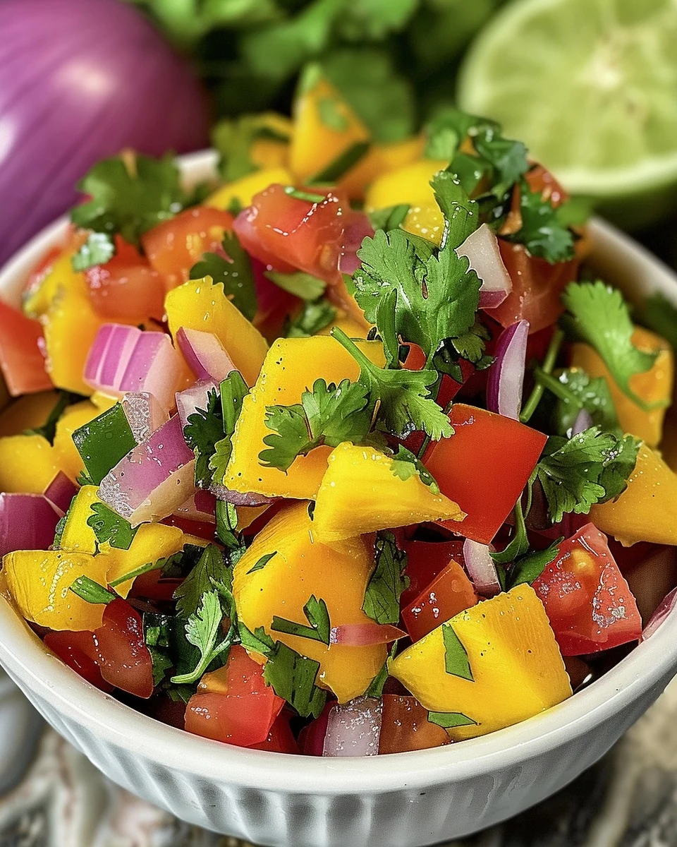Delicious Mango Pico de Gallo Recipe finished dish