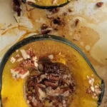 Delicious Maple Pecan Roasted Acorn Squash Recipe finished dish