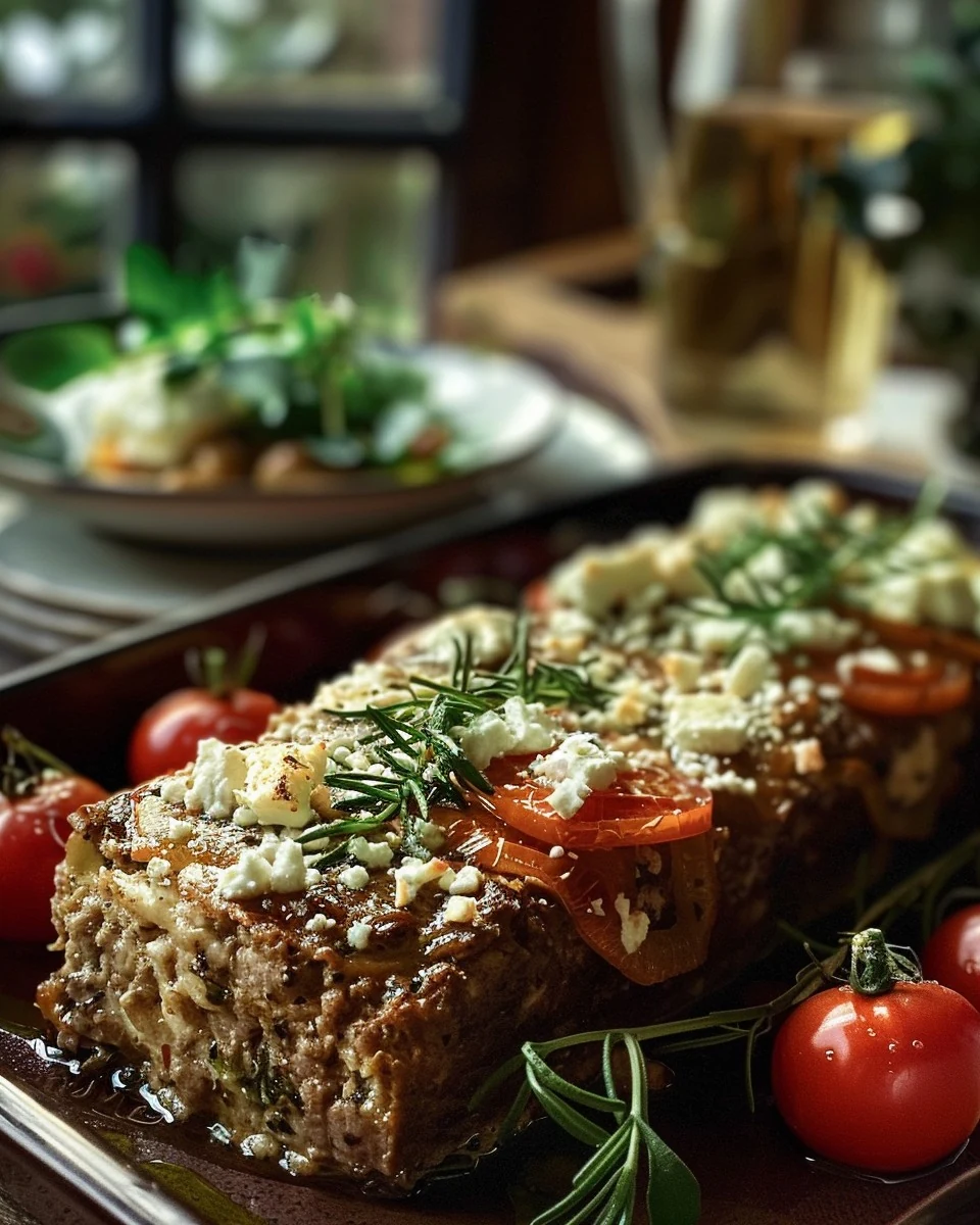 Delicious Meatloaf with Feta Recipe to Try Today finished dish