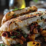 Delicious Mexican Chorizo and Potato Pressed Sandwich Recipe finished dish