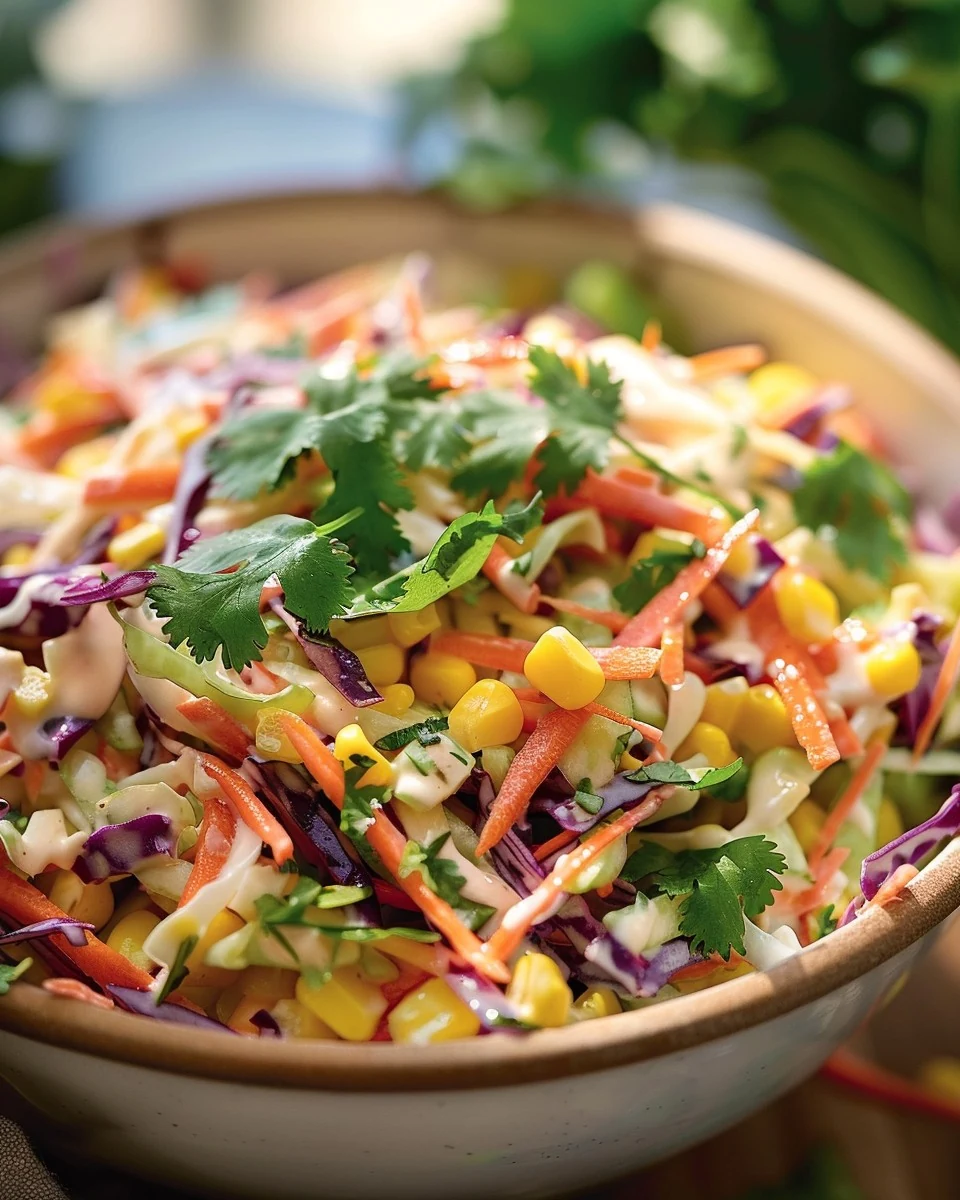 Delicious Mexican Corn Coleslaw Recipe for Any Meal finished dish