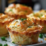 Delicious Mini Chicken Pot Pies Muffins Recipe finished dish