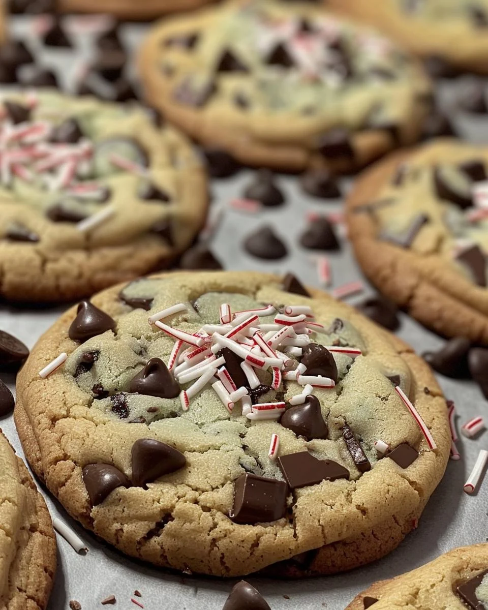 Delicious Mint Chocolate Chip Cookies Recipe finished dish