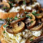 Delicious Mushroom Ricotta Open-Faced Sandwich Recipe finished dish