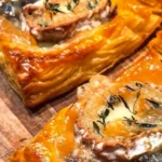 Delicious Mushroom Shallot and Herbed Goat Cheese Tarts Recipe finished dish