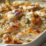 Delicious No-Peek Chicken Casserole Recipe finished dish