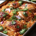 Delicious One-Pan Mexican Chicken and Rice Bake Recipe finished dish