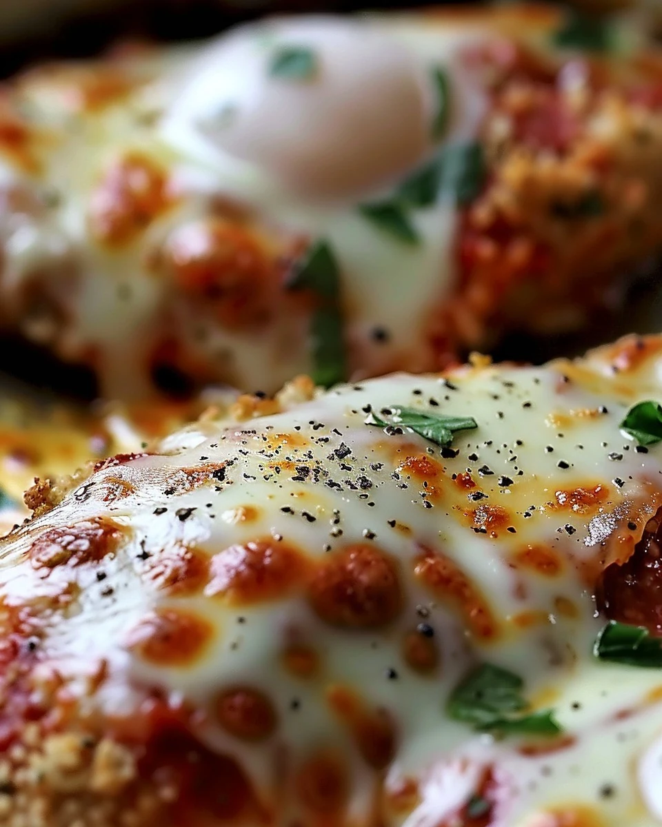 Delicious OVEN BAKED CHICKEN PARMESAN Recipe finished dish