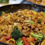 Delicious Pad See Ew Thai Stir-Fried Noodles Recipe finished dish