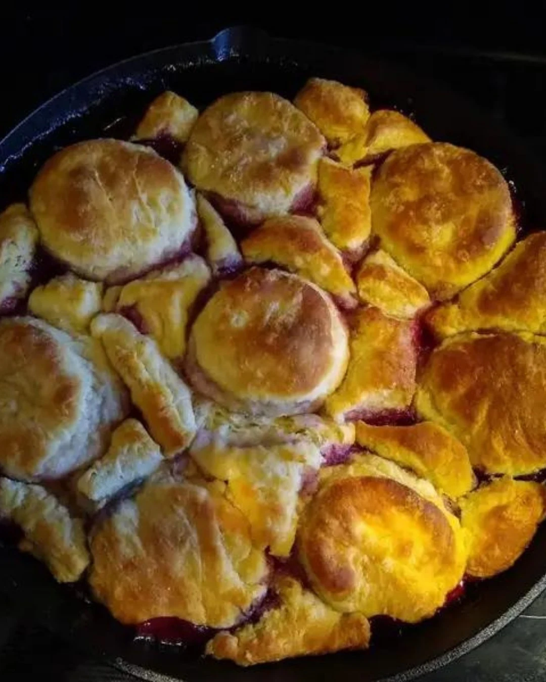 Delicious Peach and Blueberry Cobbler with Crumb Topping finished dish