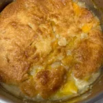 Delicious Peach Cobbler Baked French Toast Recipe finished dish