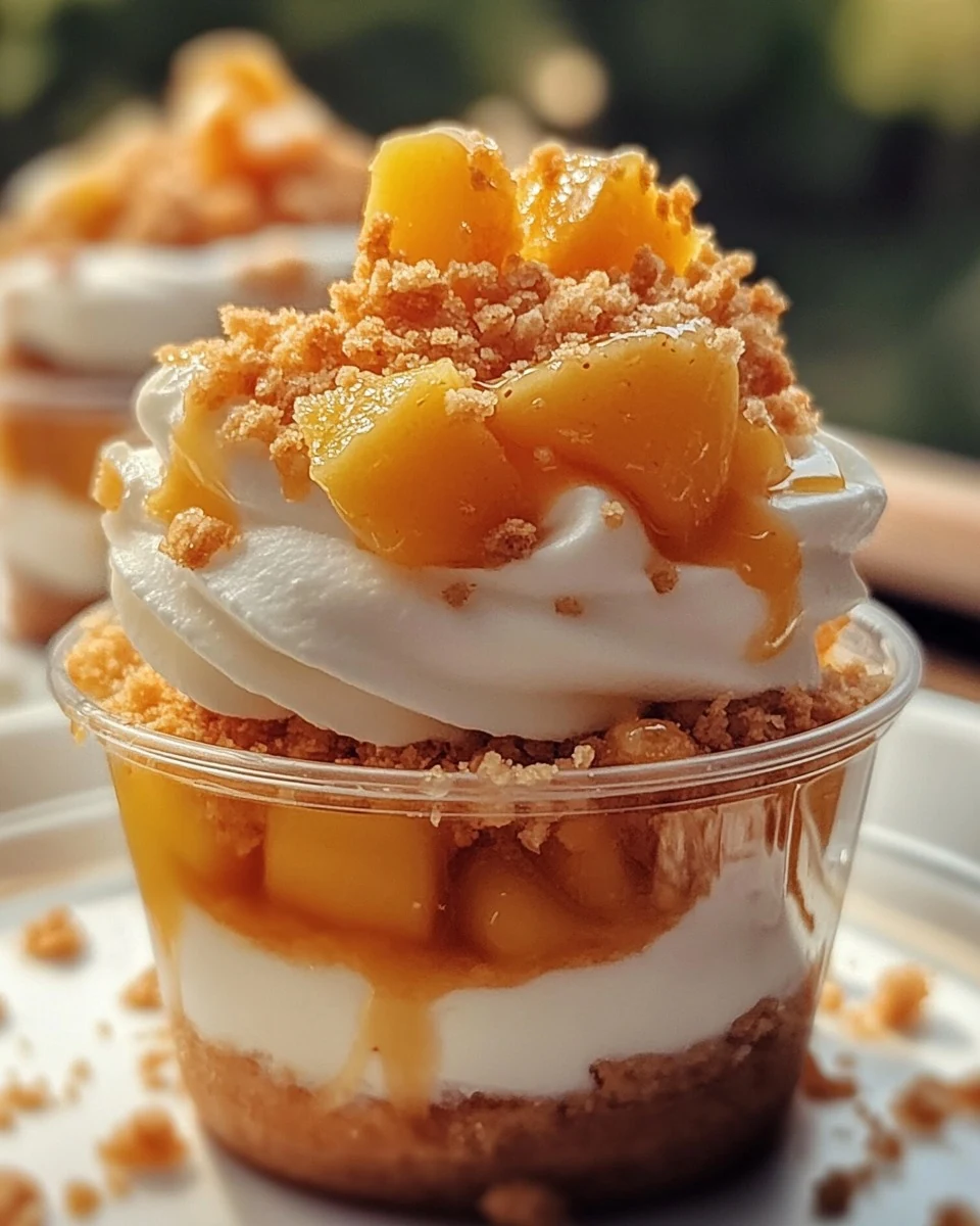 Peach Cobbler Cheesecake Cups