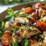 Delicious Pesto Chicken Salad Recipe You’ll Love finished dish