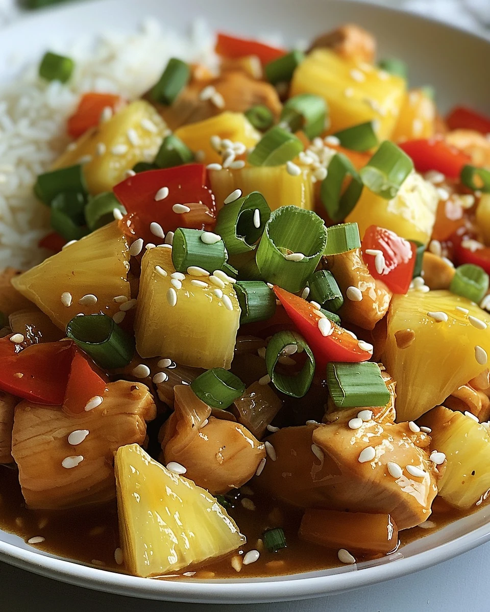 Delicious Pineapple Chicken and Rice Recipe finished dish