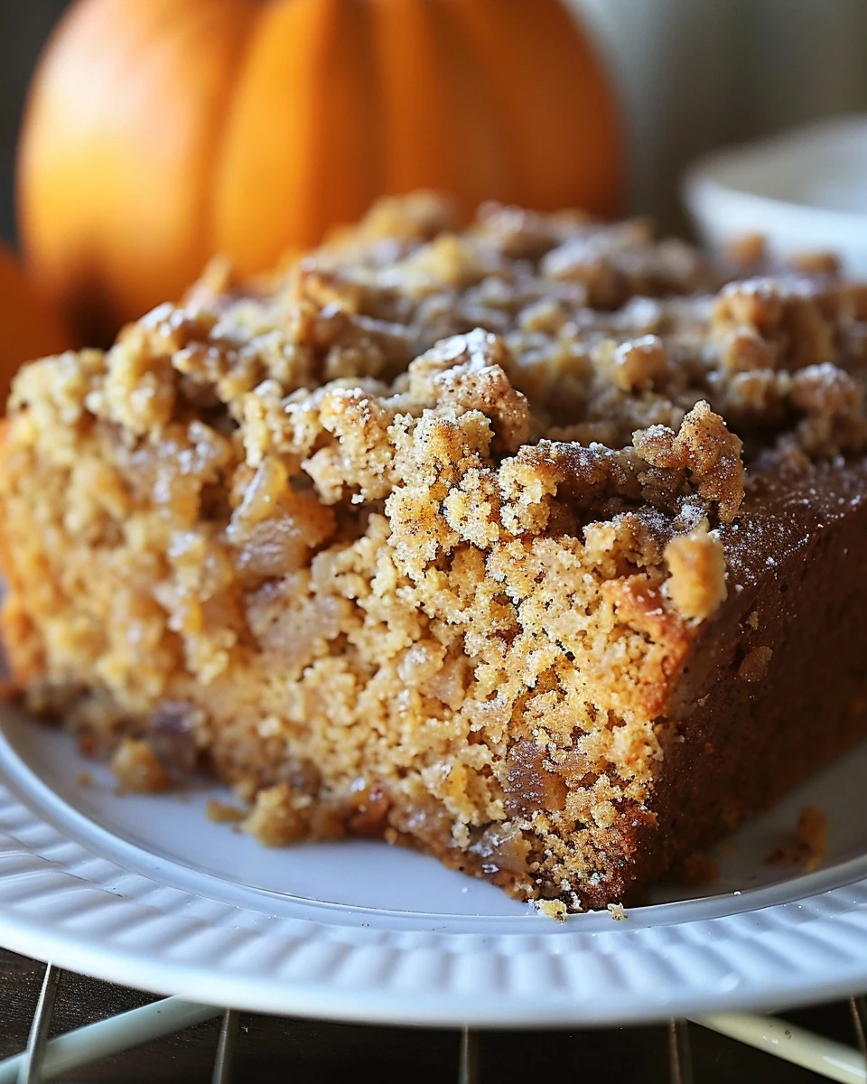 Delicious Pumpkin Streusel Coffee Cake Recipe finished dish