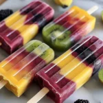 Delicious Rainbow Fruit Lollies Recipe for Summer finished dish