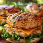 Delicious Ranch Cheddar Chicken Burgers Recipe finished dish