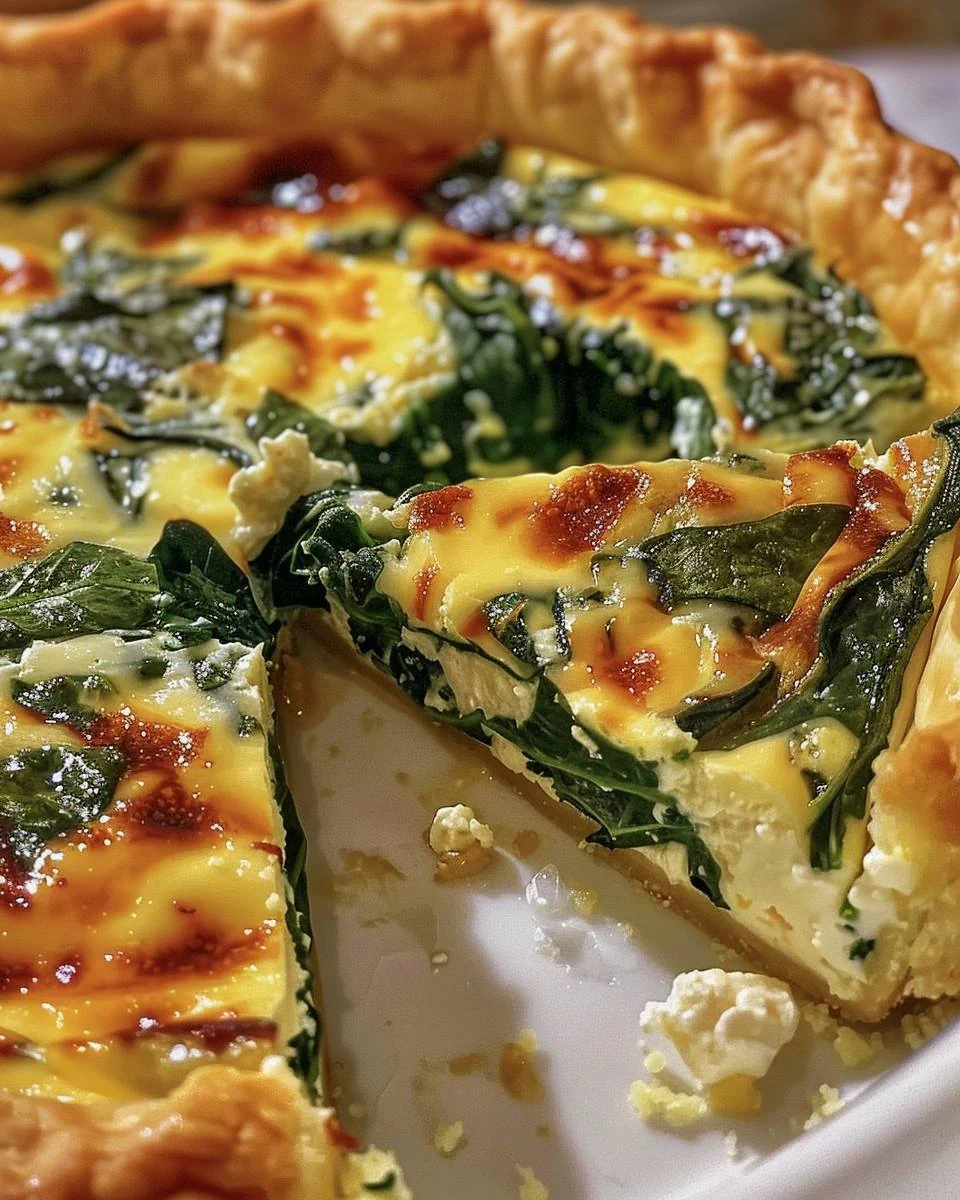 Delicious Ricotta and Spinach Quiche Recipe finished dish