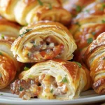 Delicious ROTEL SAUSAGE CREAM CHEESE CRESCENTS Recipe finished dish