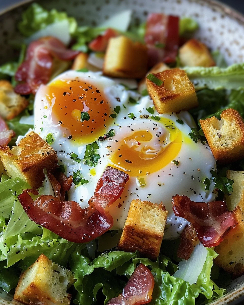 Delicious Salad Lyonnaise Recipe for a Healthy Lunch finished dish