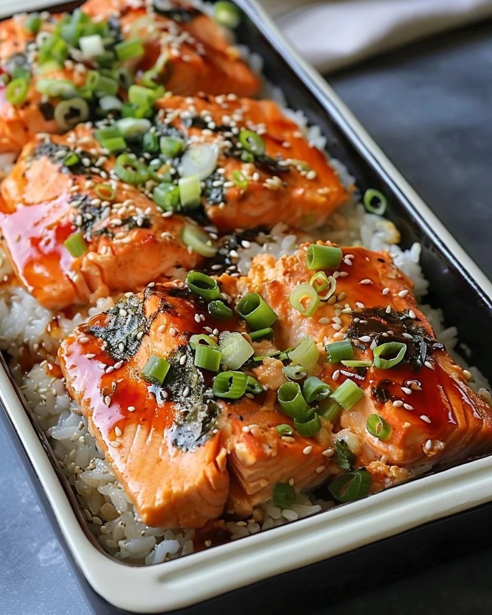 Delicious Salmon Sushi Bake Recipe to Try Today finished dish