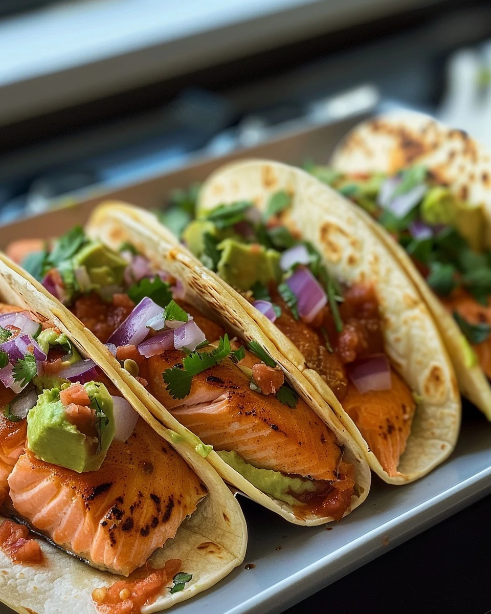 Delicious Salmon Tacos Recipe for a Quick Meal finished dish