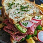 Delicious Salt Beef Club with Cajun Fries Recipe finished dish