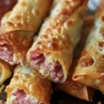 Delicious Savory Reuben Egg Rolls Recipe finished dish